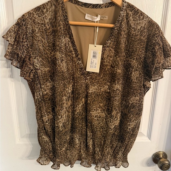 Ramy Brook Gold Harissa Blouse Size Medium NWT - Picture 3 of 4